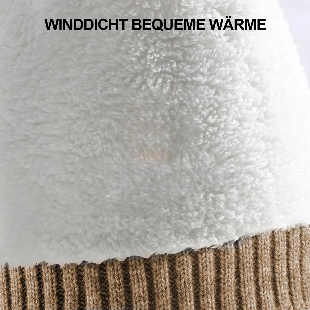 HOSPAOP Set Invernale Donna 3 in 1 – Berretto con Pompon, Sciarpa Lunga e Guanti Touchscreen, Cappello Invernale Donna a Maglia con Fodera in Pile, Accessori Caldi per Esterno e Quotidiano