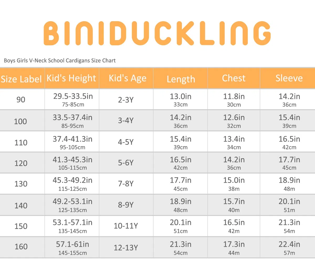 BINIDUCKLING Cardigan scolastico a maniche lunghe con scollo a V per uniforme scolastica