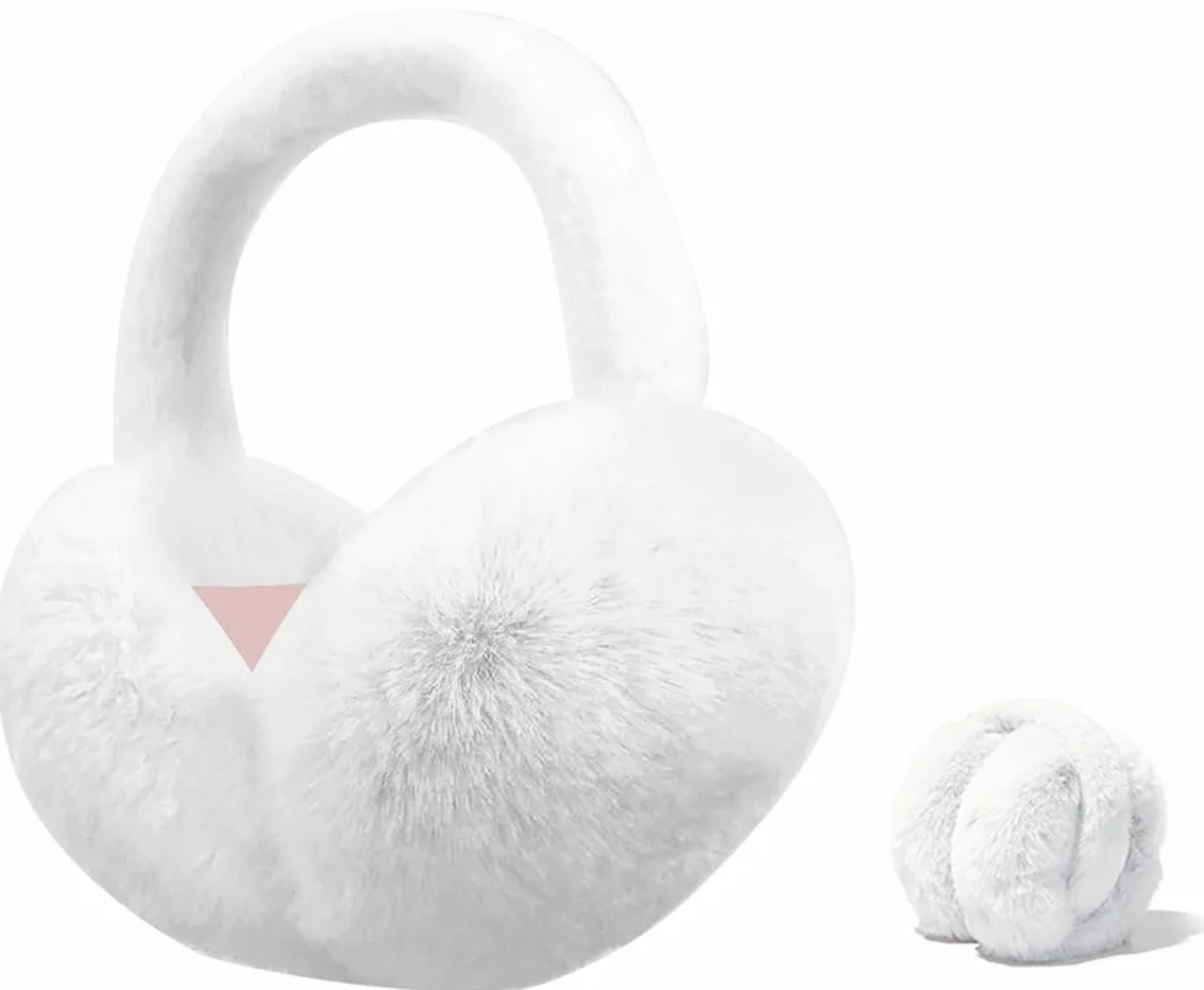 Paraorecchie da Donna, Paraorecchie in Peluche Invernali, Pieghevoli Copri Orecchie Caldo Invernale, Scaldini protezioni per Orecchie Inverno Scaldaorecchie in pelliccia sintetica