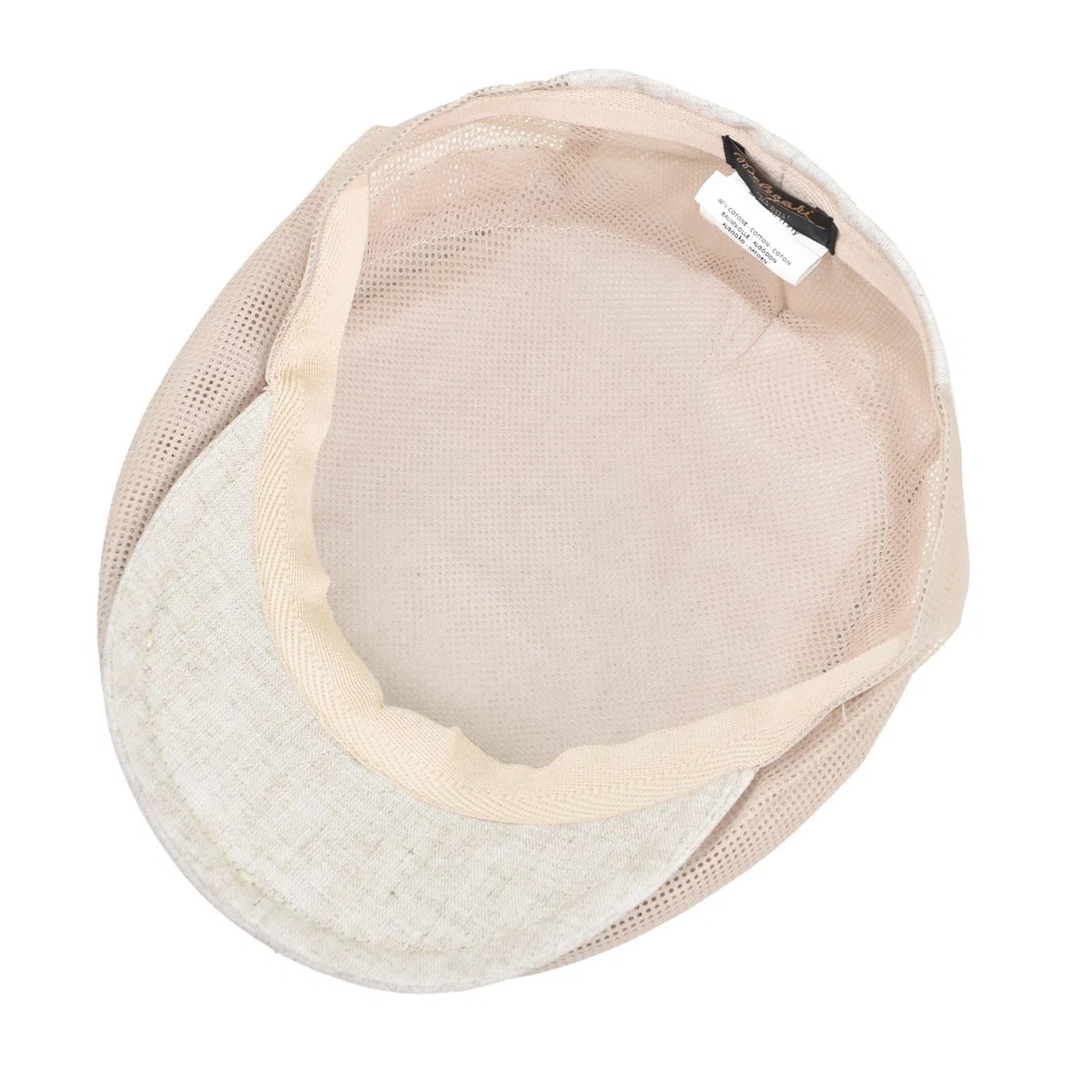 Melegari Berretto Piatto Sempione | Lino-Cotone | finestrato Rete Traspirante Laterale | Tascabile | Primavera Estate | Made in Italy