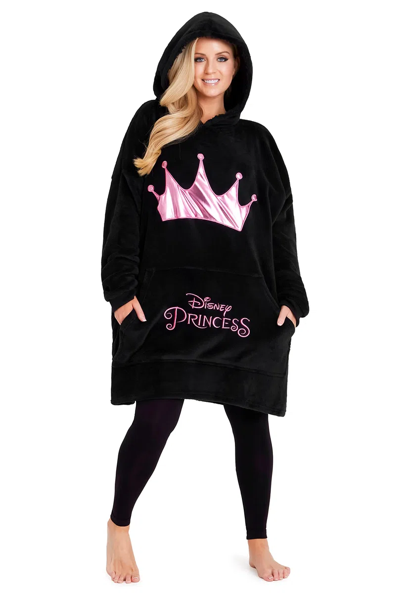 Disney Felpa Donna con Cappuccio, Oversize Blanket Hoodie Calda di Pile Minnie e Mickey