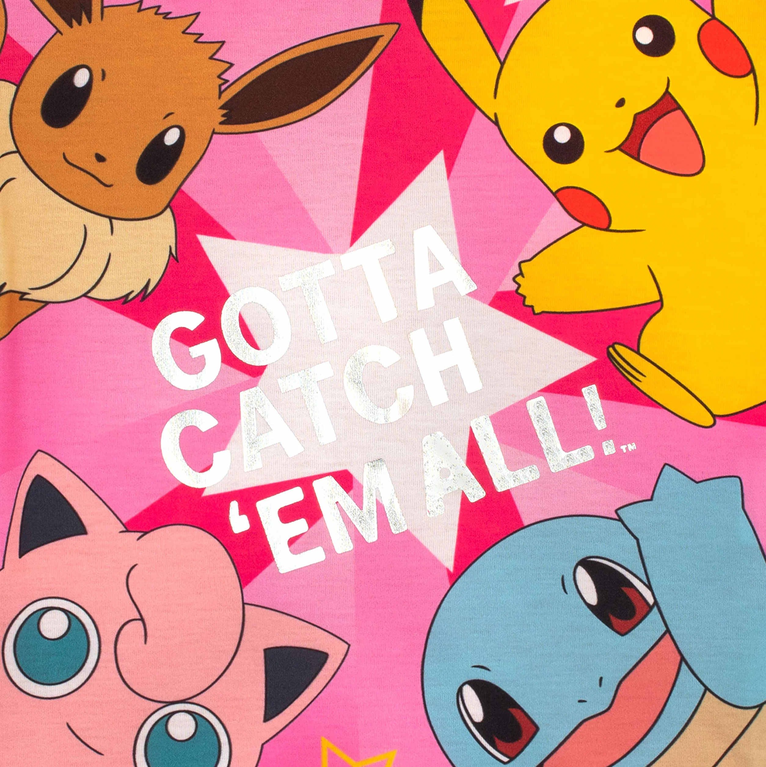 Pokémon Pigiama Bambina | Pigiama Pikachu | Eevee Pigiami Ragazza | Pigiamone Maniche Corte Bambino | da 5 A 13 Anni