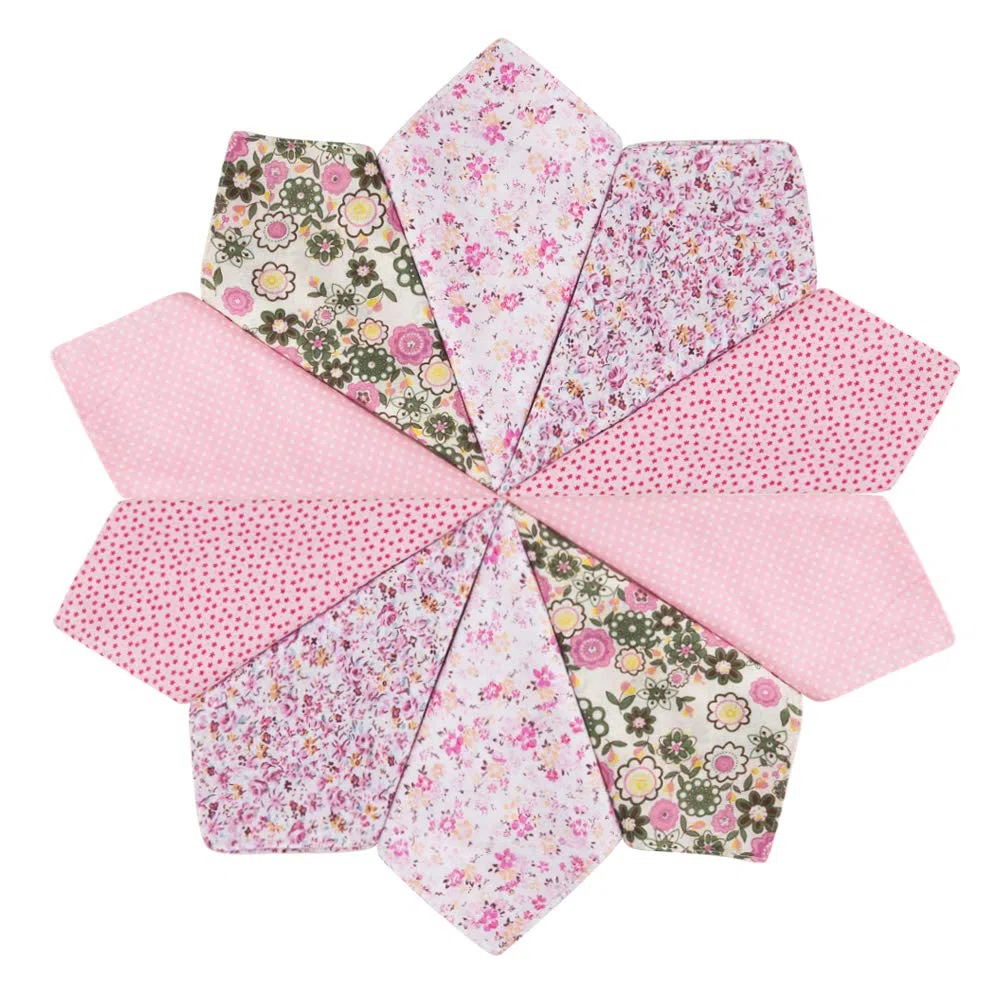 HOULIFE Fazzoletti di stoffa da donna, in puro cotone, rosa, in 5/10 pezzi, per uso quotidiano, 36 x 36 cm, regalo per la festa della mamma