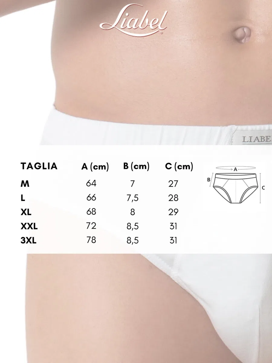 Liabel 6 Slip Uomo Cotone 100% Mercerizzato Mutande Uomo Cotone Lucido Morbide Mutande Uomo Slip Bianco o Assortito