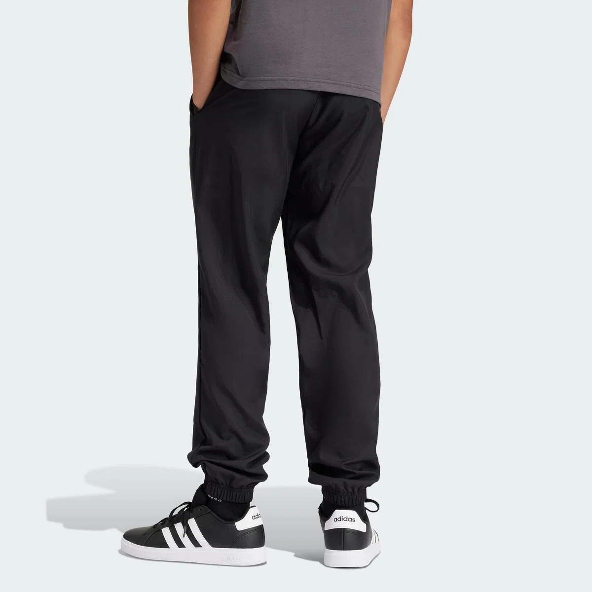 Adidas Bambino Woven Pants, Black/White, 9-10 Years