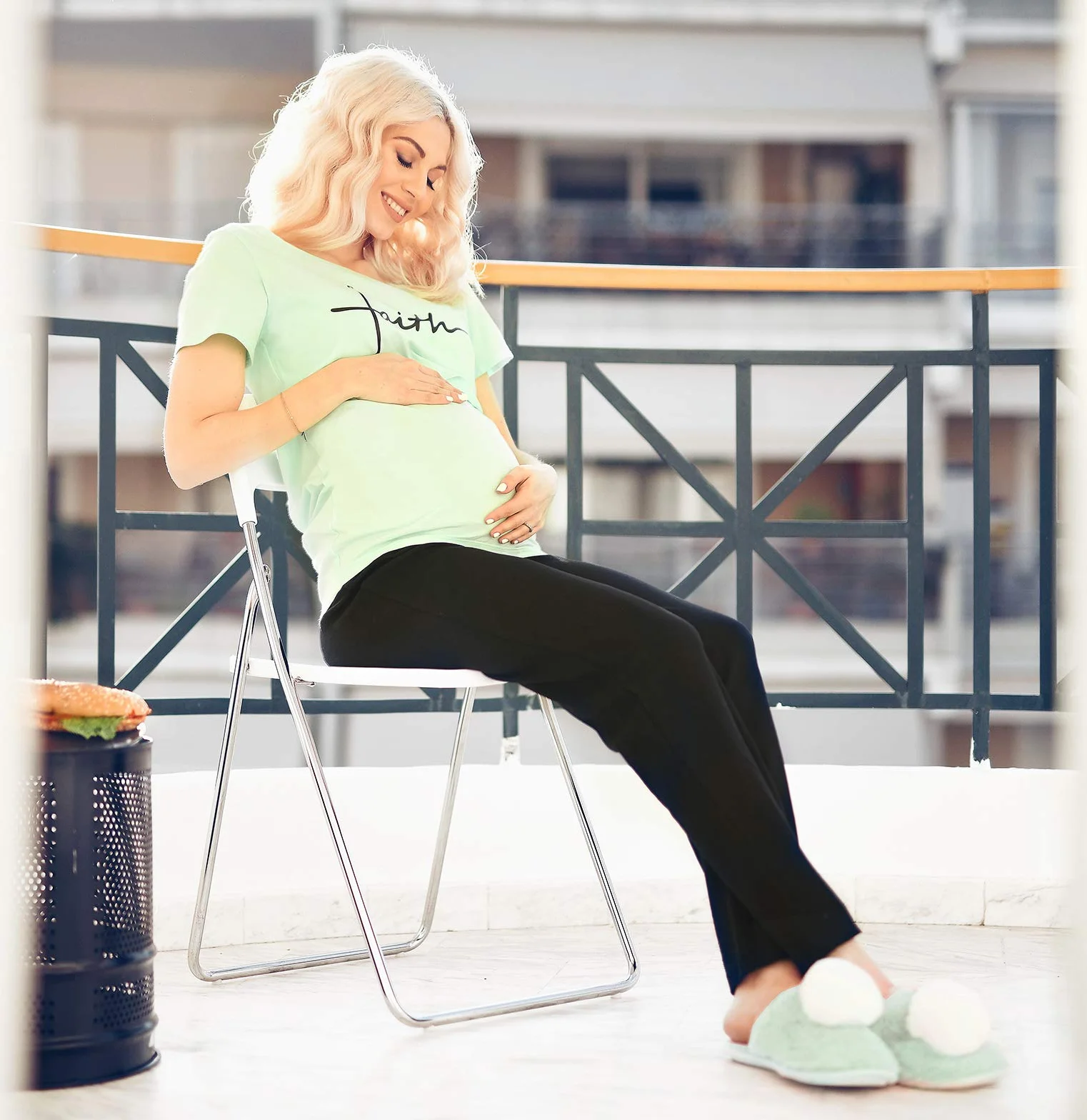 MijaCulture Maternity Comodi Pantaloni da Yoga Casual Homewear 3010