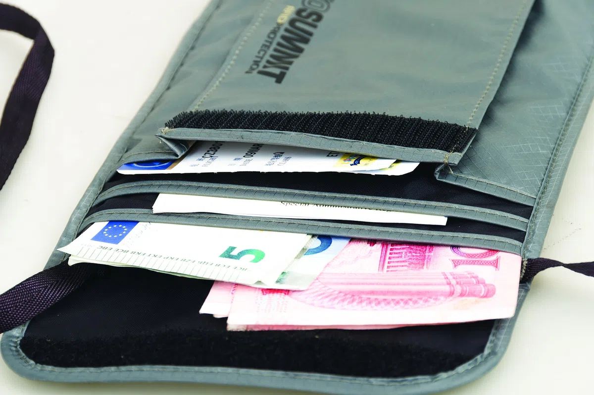 Neck Pouch RFID L Color: gris