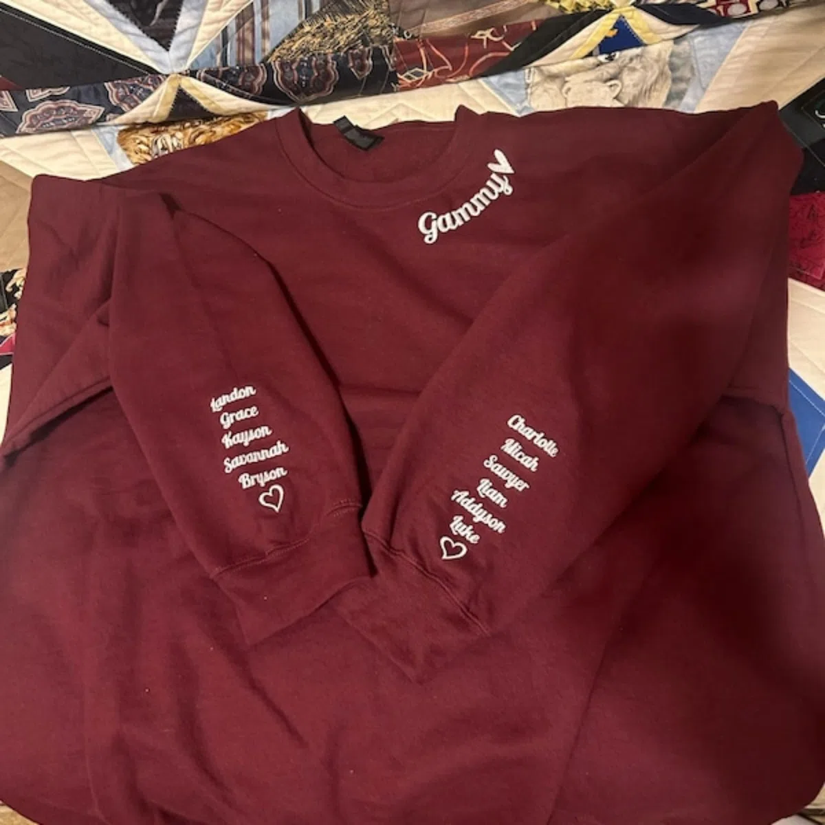 Felpa Personalizzata per Mamma con Nomi dei Bambini, Girocollo, Regalo per Mamma, Nonna