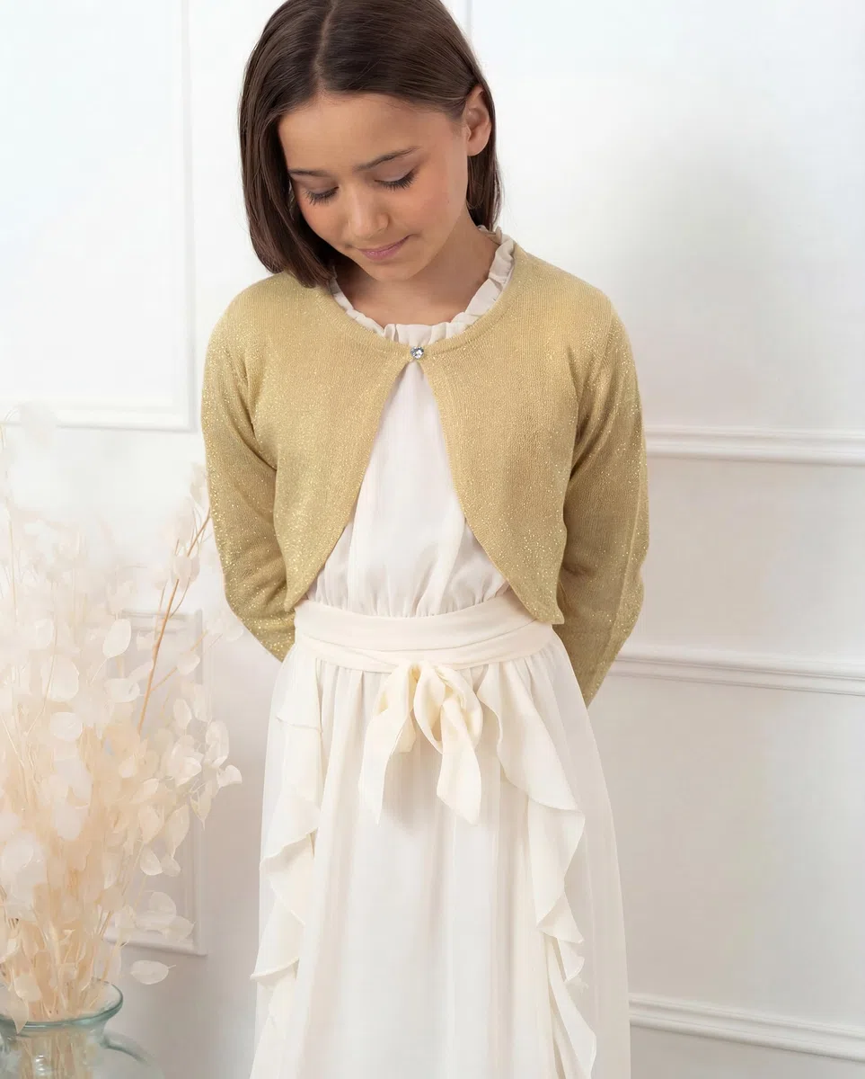 BlackButterfly Bambini Manica Lunga Scintillante Bolero Ragazze Cardigan