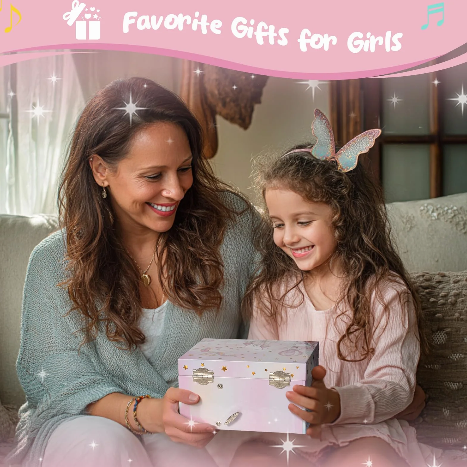 ProCase Unicorno Scatola di Gioielli per Le Ragazze, Bambini Scatole di Gioielli Musicali con Spinning Unicorn Doll, Regali di Compleanno per Le Bambine Bambini Bambino-Rosa (Scatola con Gioielli)