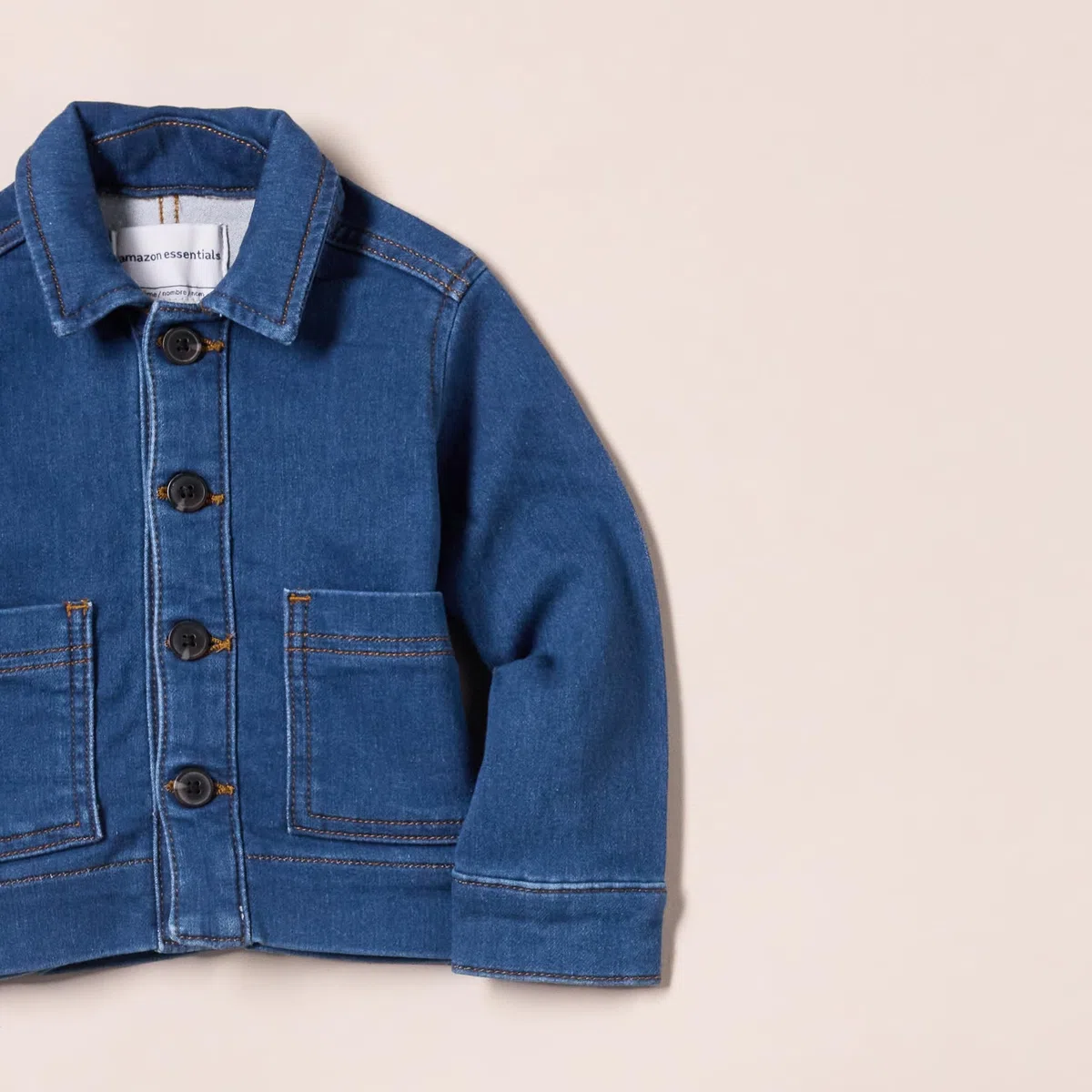 Amazon Essentials Giacca-Camicia in Denim dalla vestibilità Rilassata Unisex Bambini e Ragazzi