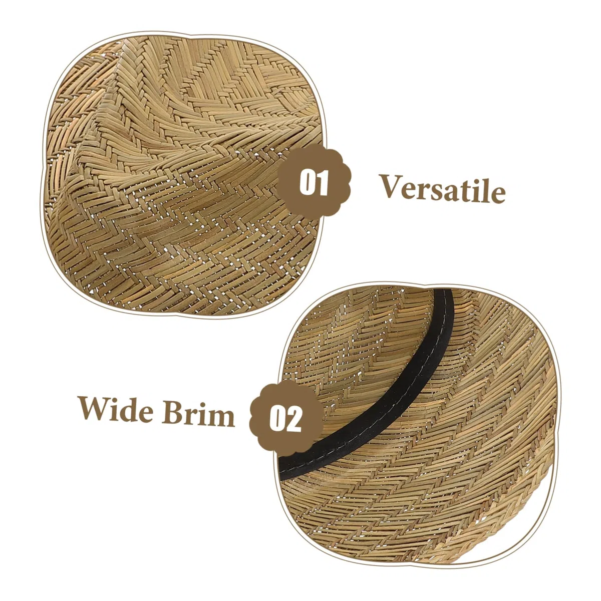 Homoyoyo Parasole Cappelli a Secchiello Paglia Cappello per Uomo Largo Cappello di Moda Cappello da Sole per Gli Uomini Cappello per la Spiaggia Cappello da Spiaggia Cannuccia