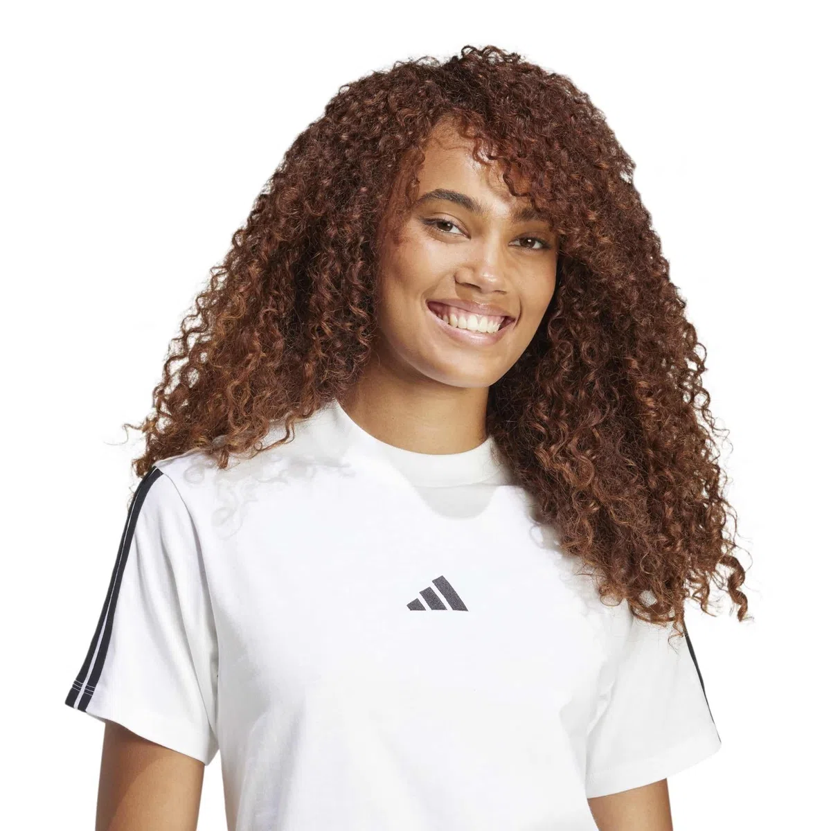 adidas Essentials 3-Stripes Sleeve Cotton T-Shirt T-Shirt Donna