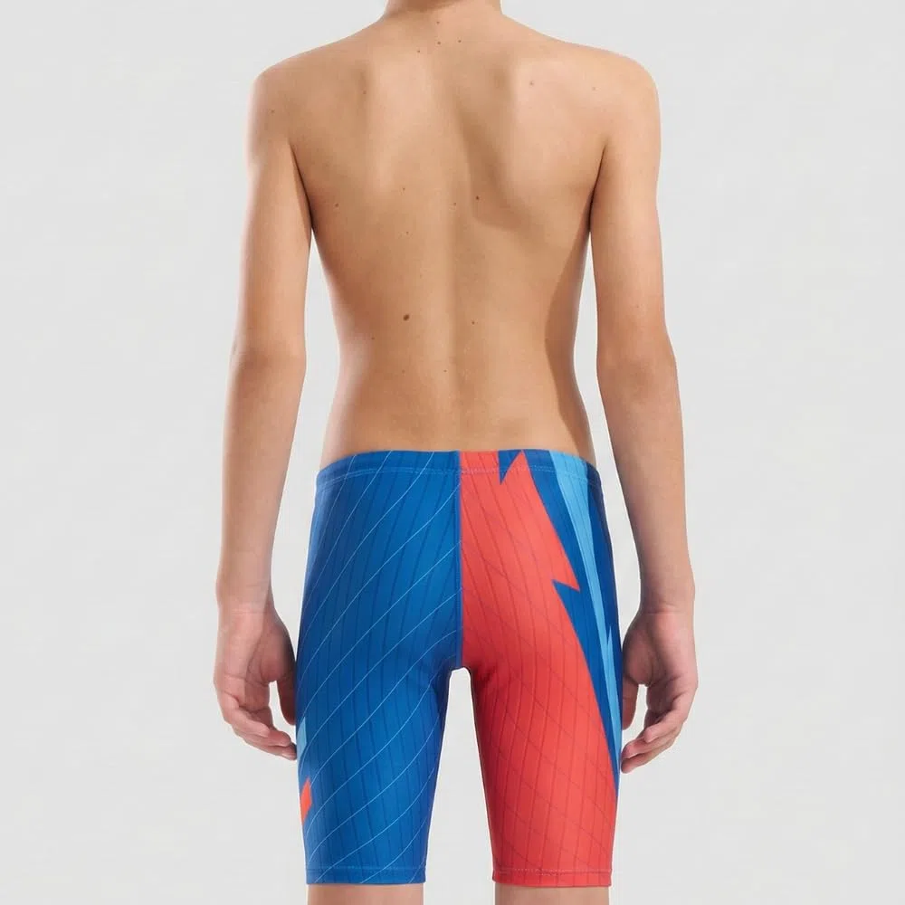 MY KILOMETRE Jammer Costume da Bagno per Bambini e Ragazzi – Cloro‑Resistente, con Coulisse, Asciugatura Rapida per Allenamento e Gare in Piscina