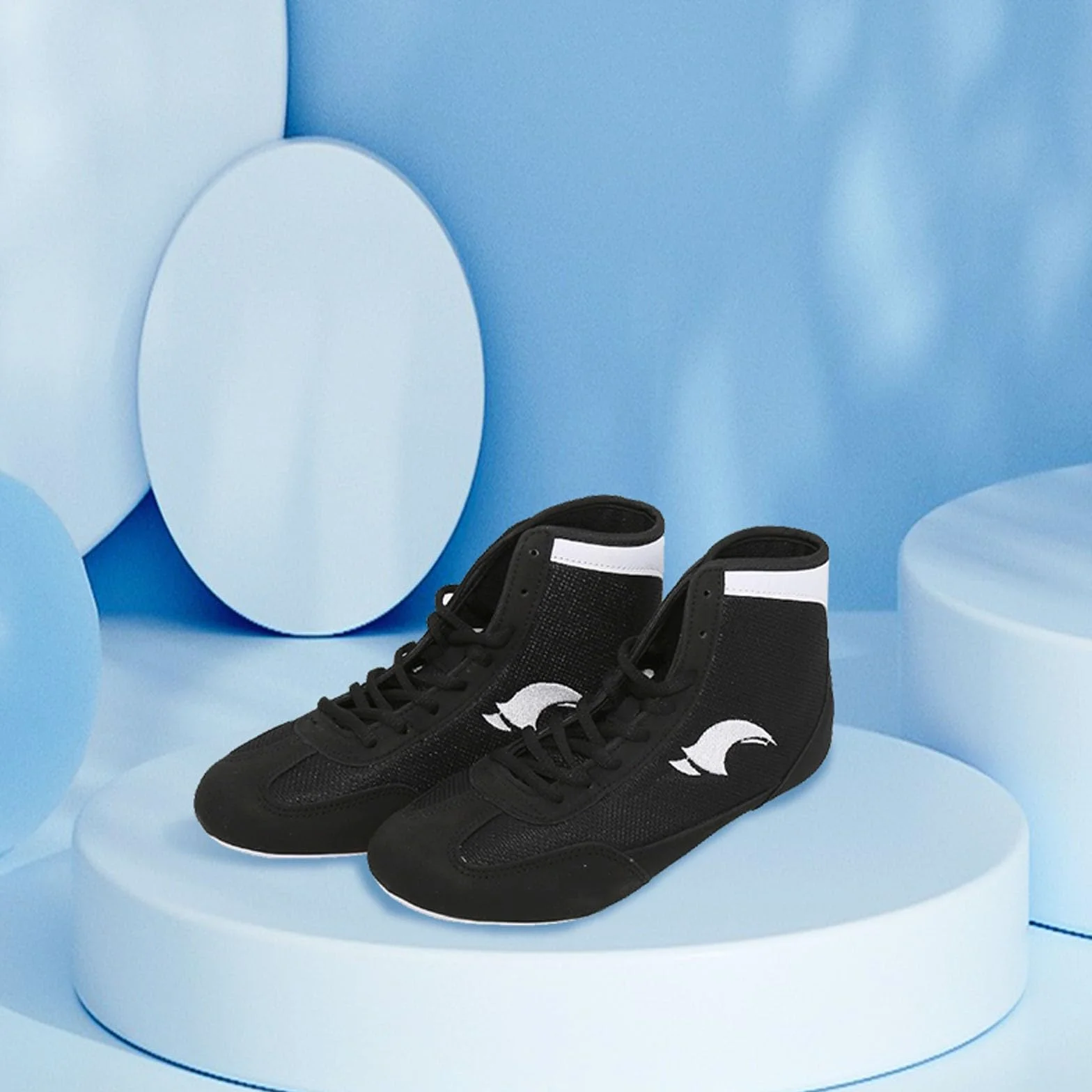 Scarpe da Pugilato,Scarpe da Boxe giovanili,Scarpe da Wrestling, Scarpette da Allenamento,Traspiranti,Antiscivolo,Comfort,Laced,Hot,per Taekwondo,Arti Marziali,Sanda,Boxe