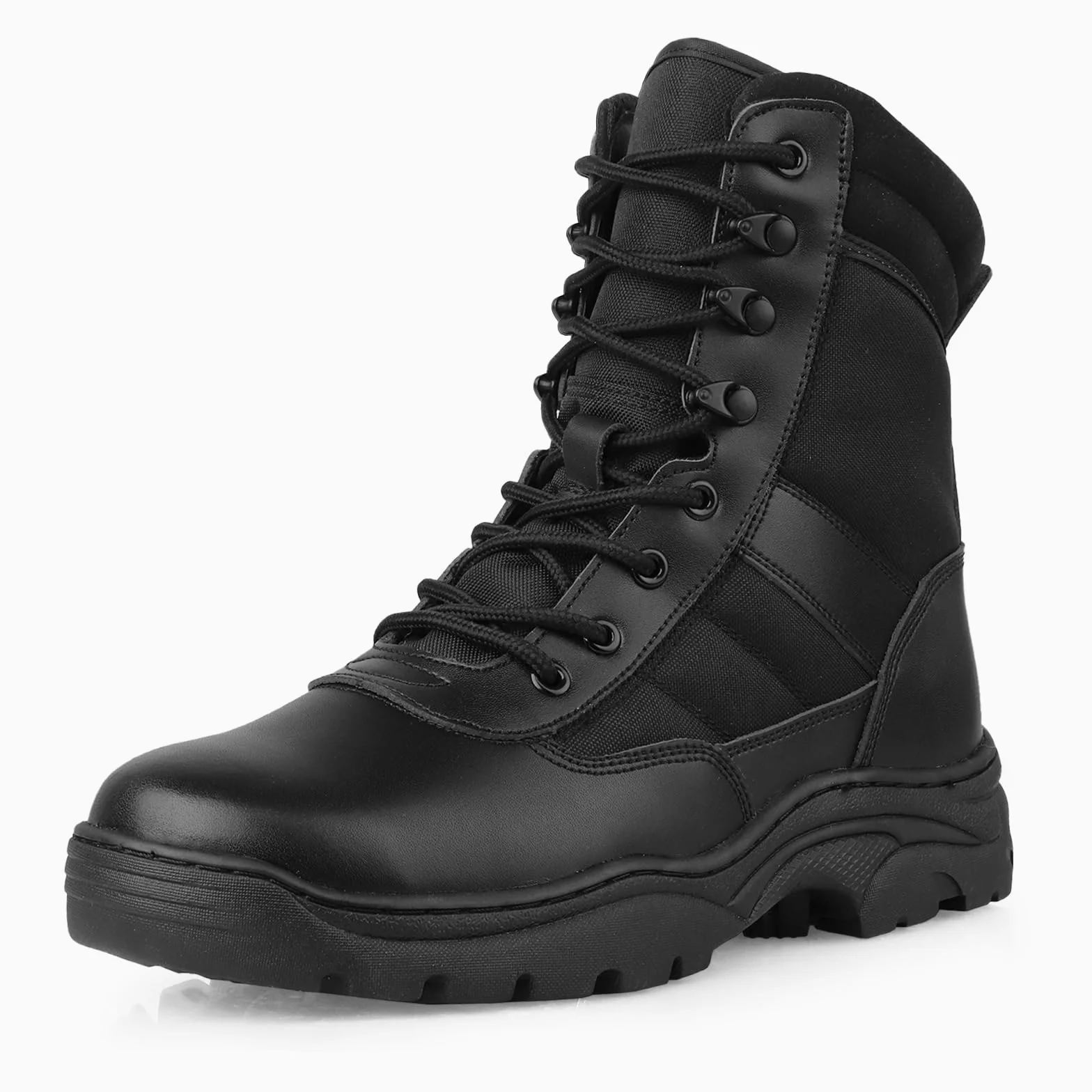 Anfibi Militari Uomo Stivali Tattici Stivali da Combattimento Stivali Militari con Cerniera YKK Stivali da Lavoro Stivali Escursionismo Uomo