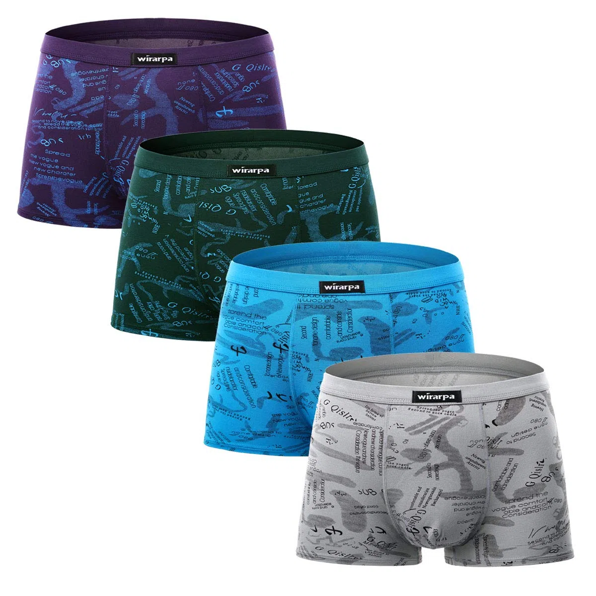 wirarpa Boxer da Uomo Intimo Microfibra Mutande Trunks Micro Modal Elasticizzati Boxer Shorts Taglia S-XXXL