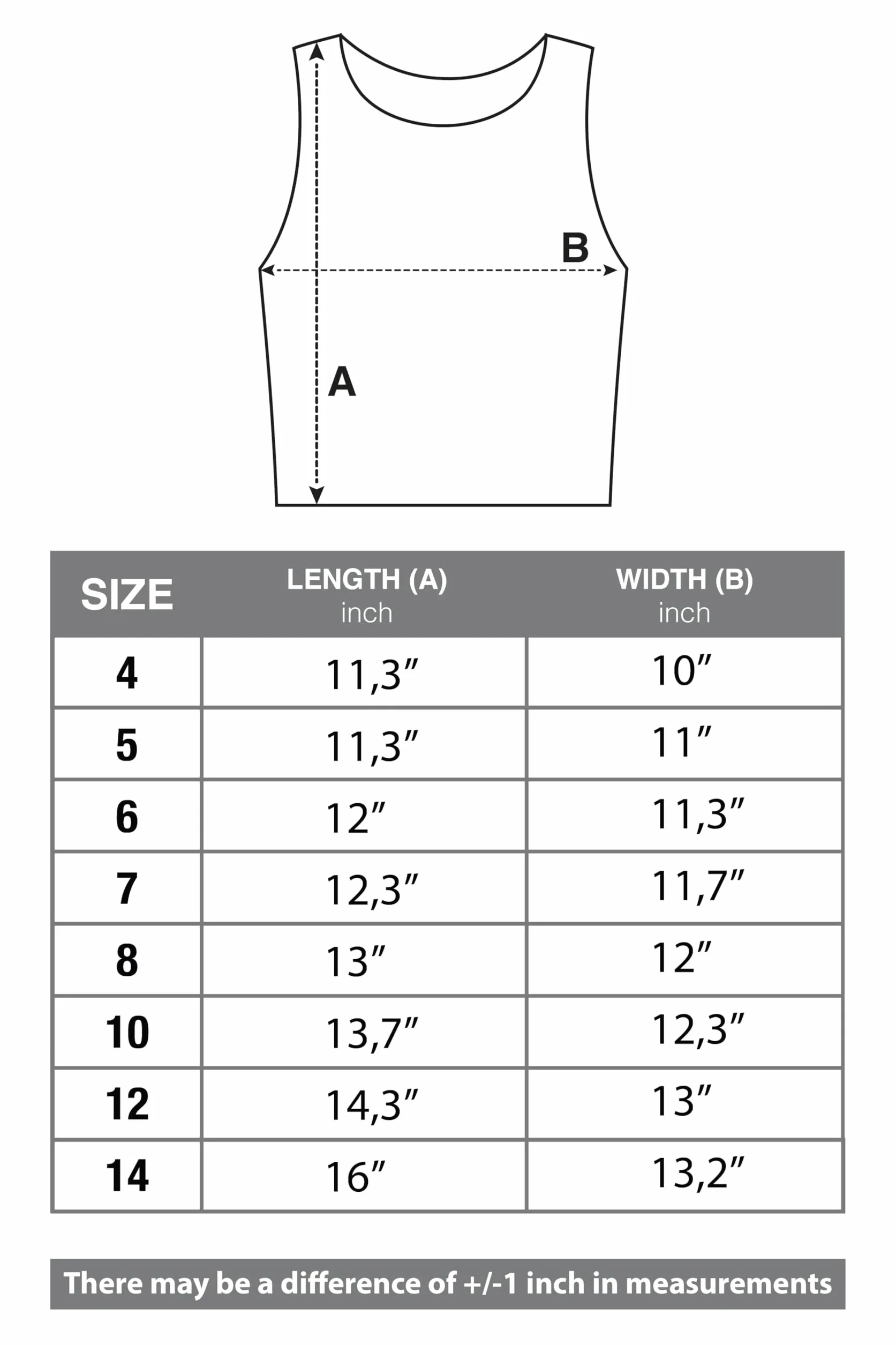 Lilax Basic Crop Tank Top T-Shirt Bambine e Ragazze