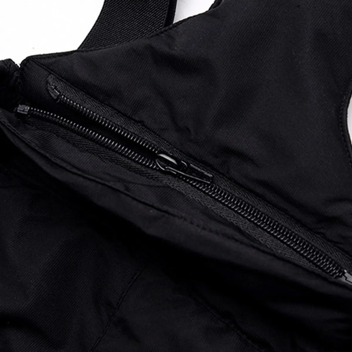 Pantaloni da sci per bambini, da neve, per ragazze e ragazzi, caldi, impermeabili, con chiusura lampo, per snowboard, invernali, con spalline regolabili per sci