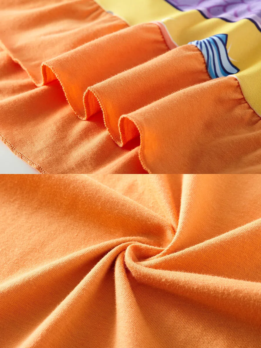 Camicie da notte da bambina, confezione da 2 pezzi, a maniche lunghe, a maniche corte, in cotone, per bambine 2-9 anni
