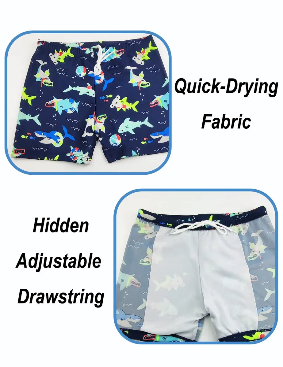 SWAUSWAUK Costume Bagno Bambino 2 ai 10 Anni - Protezione UV Maglietta Nuoto Bambino e Pantaloncini Bagno UPF 50+