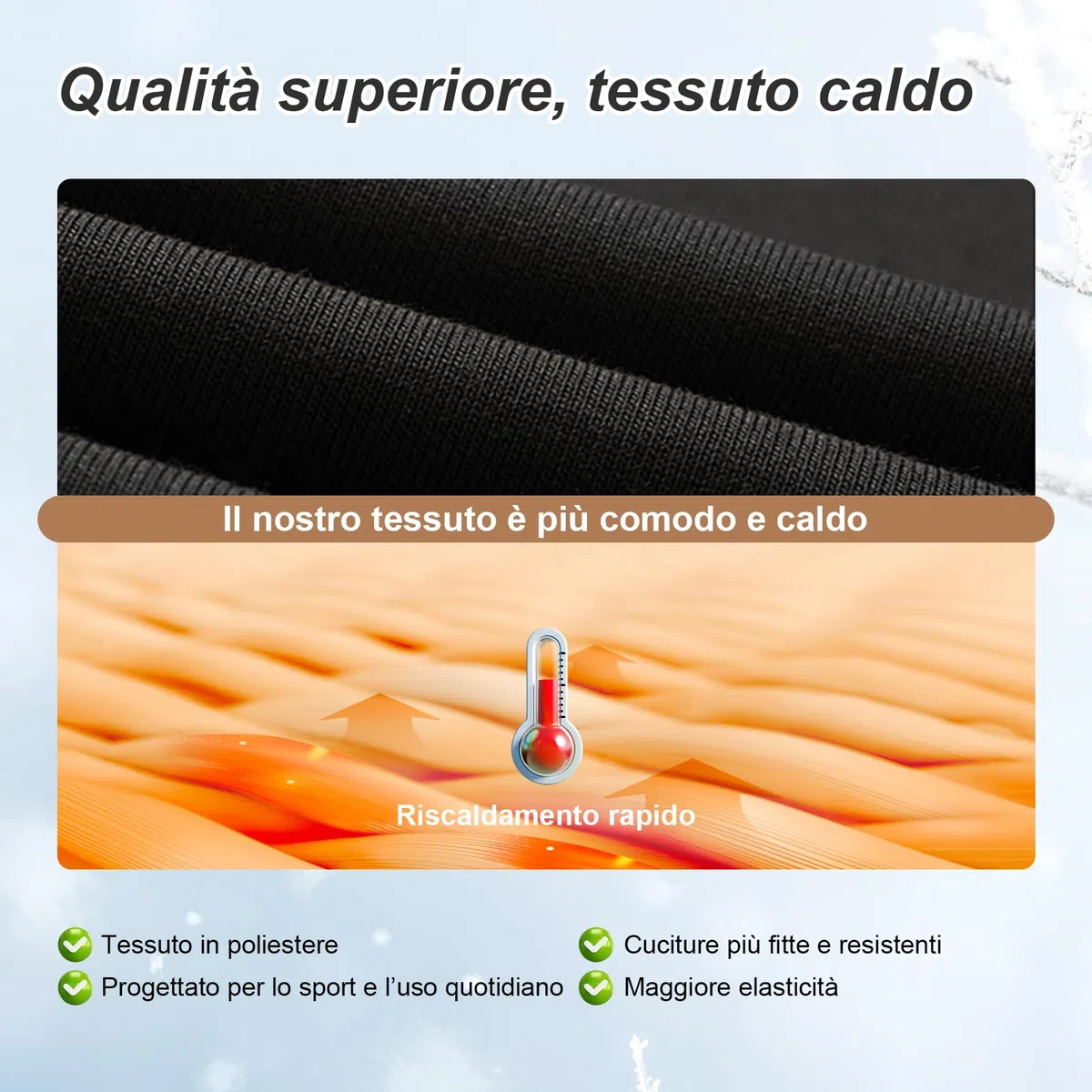 Channo Uomo Set Intimo Termico: Maglia Termica Biancheria Intima Sci Invernale Pantaloni Manica Lunga Funzionale