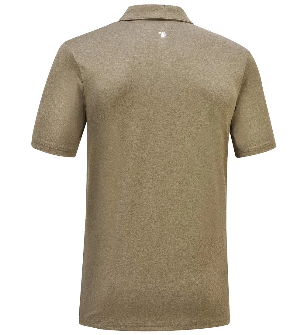 donhobo Polo da uomo a maniche corte basic, ad asciugatura rapida