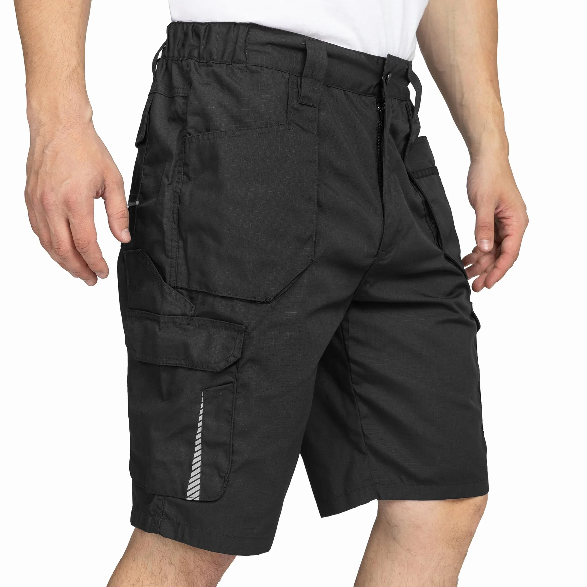 BWOLF Drift - Pantaloni da lavoro da uomo, corti da lavoro, in tessuto ripstop con molte tasche
