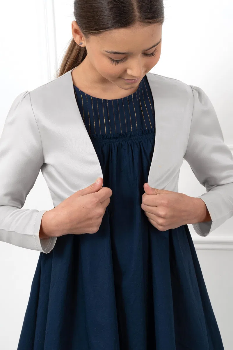 Bolerose Ragazze Raso Maniche Lunghe Bolero Bambini Bambini Coprispalla