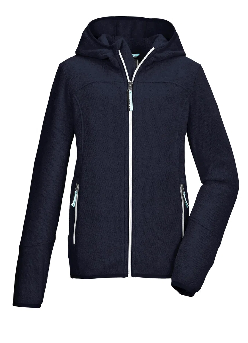 Killtec Kow 347 Grls Kntflc Jckt Giacca in pile lavorata a maglia/Giacca in pile con cappuccio Bambine e ragazze