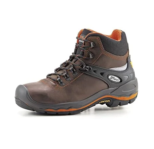Grisport Scarpe Antinfortunistiche Uomo Scarponi Camminata Escursionismo Stivali Pelle Lontra Dakar Trekking Montagna Impermeabili 72003LD42 (Marrone, 45)