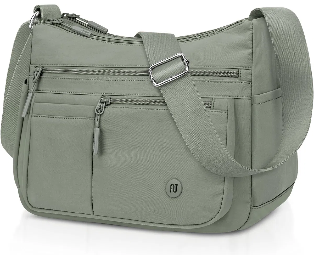 Borsa Tracolla Donna Grande Borse da Donna in Tessuto Oxford Impermeabile Borsa a Spalla con Multitasche con Cerniera, Crossbody Bag Media per Uscire Fare Shopping Viaggiare Lavorare