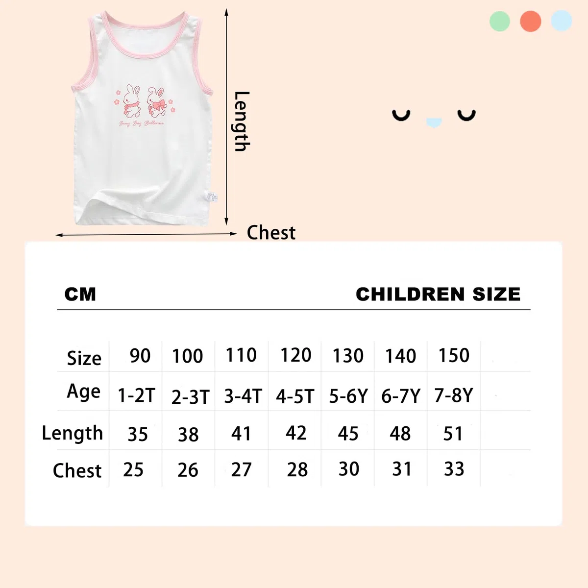 Confezione da 4 Canottiere da Bambina Canotte in Cotone Maglietta Intima Traspirante Morbida Bambine 2-10 Anni
