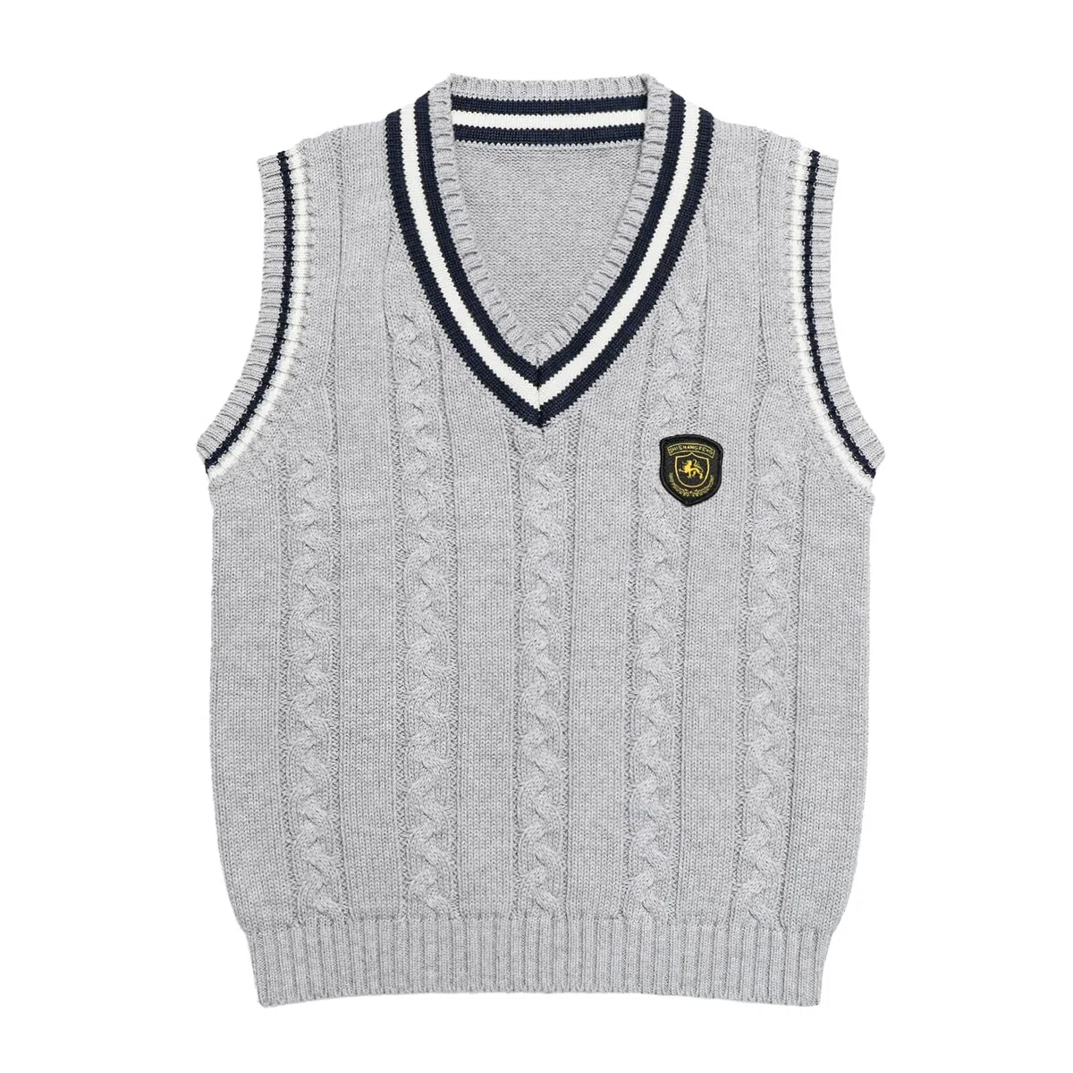 LOLANTA Gilet a Maglia con Scollo a V per Bambini e Bambine, Maglione Senza Maniche in Maglia, Maglieria da Scuola, Pullover per Ragazzi 5–11 Anni