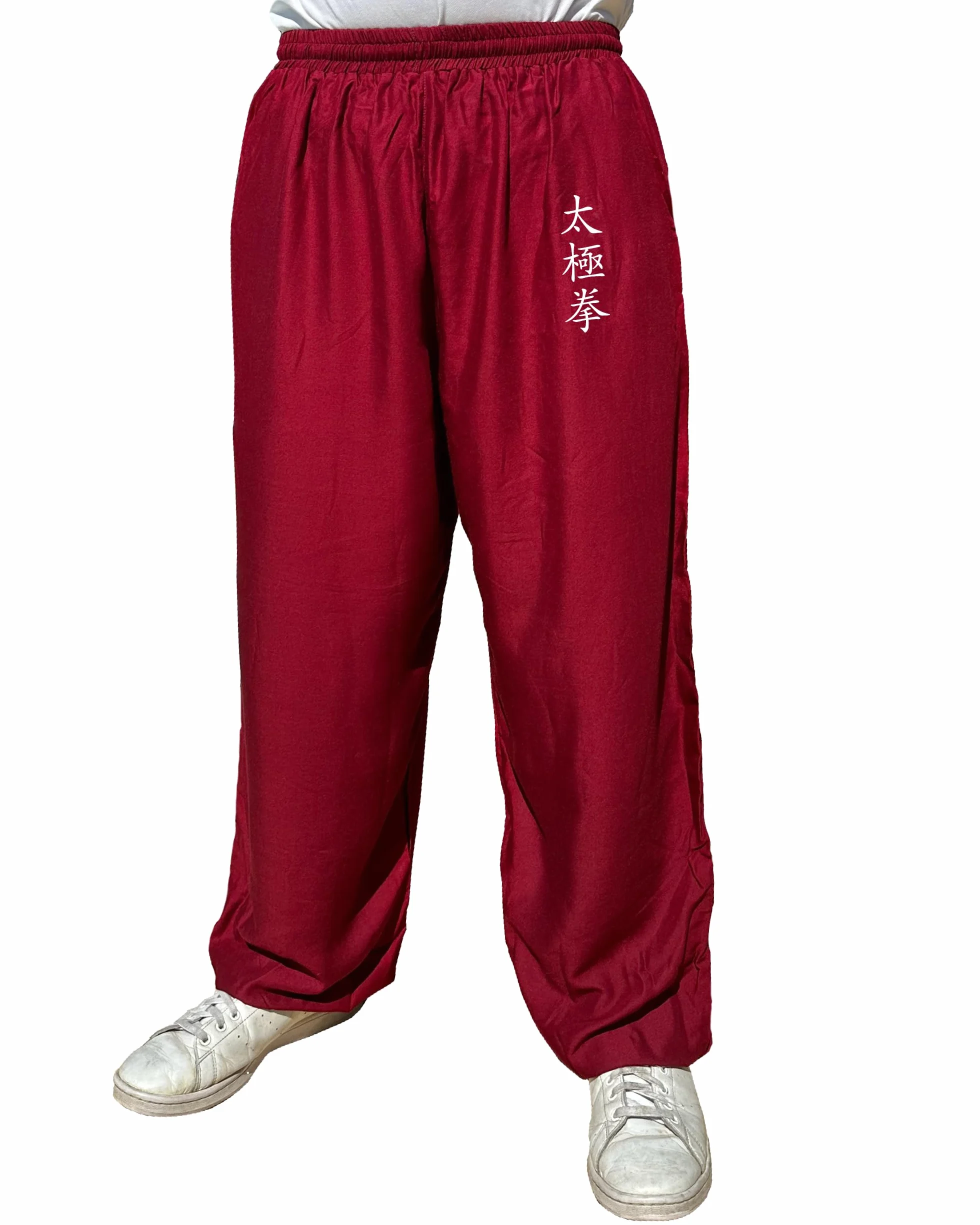 Pantaloni Kung Fu Stile Tai Chi e Wing Chun Pantaloni con Tasche Larghe in Viscosa, V3, XL
