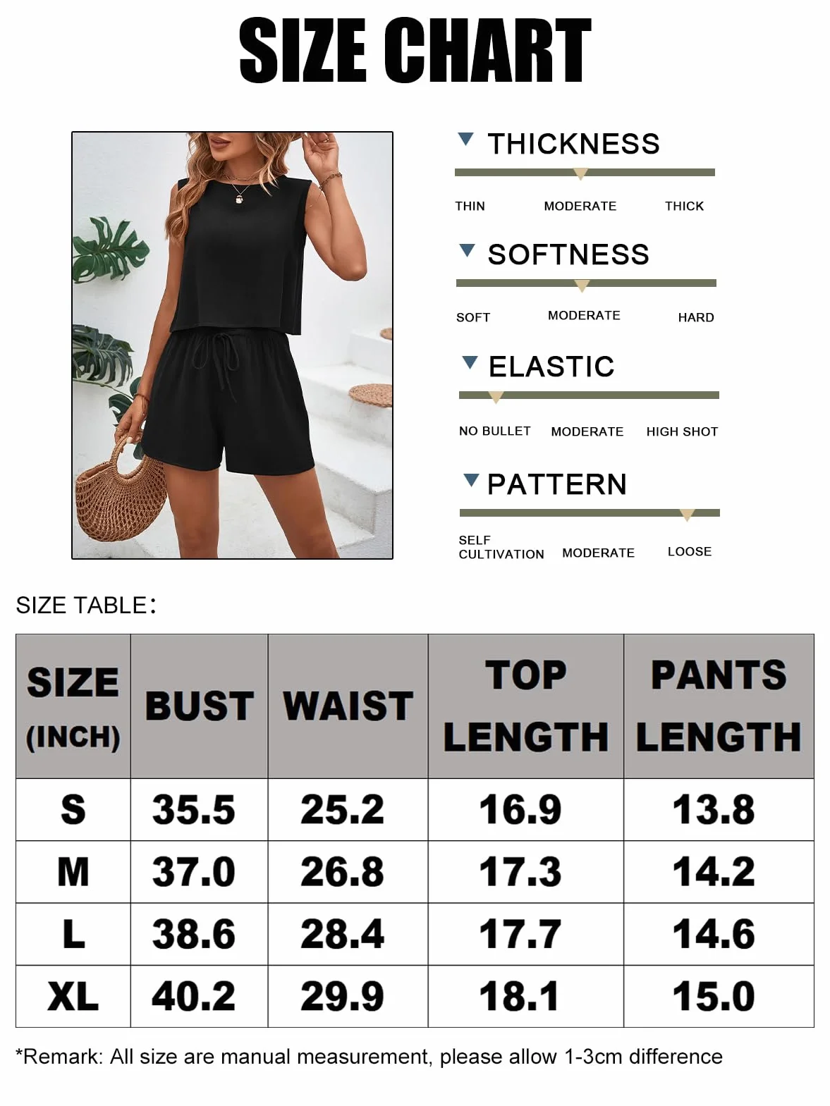 Tuta Estiva Due Pezzi Senza Maniche da Donna Tuta Sportiva Estiva di Moda Femminile Completo Casual Estivo Top Senza Maniche e Pantaloncini a Vita Alta con Tasche