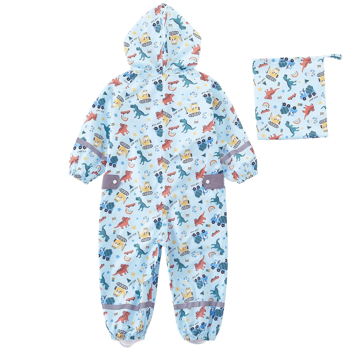 Fewlby Tuta Impermeabile Bambini Tuta Pioggia Bambina Antipioggia con Cappuccio Poncho Impermeabile Ragazze Ragazzi Giacche da Pioggia con Cappello Trasparente per 1-10 Anni