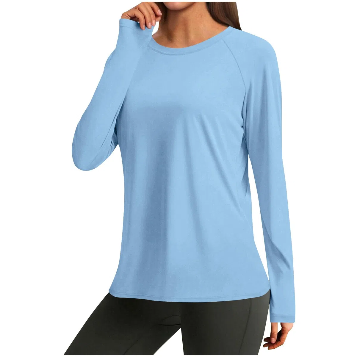 Rash Guard Donna Maniche Lunghe Maglietta Anti UV Protezione Solare UPF 50+ Corsa Maglietta Leggera e Traspirante Felpa Funzionale ad Asciugatura Rapida Surf Pullover per Allenamento E Yoga