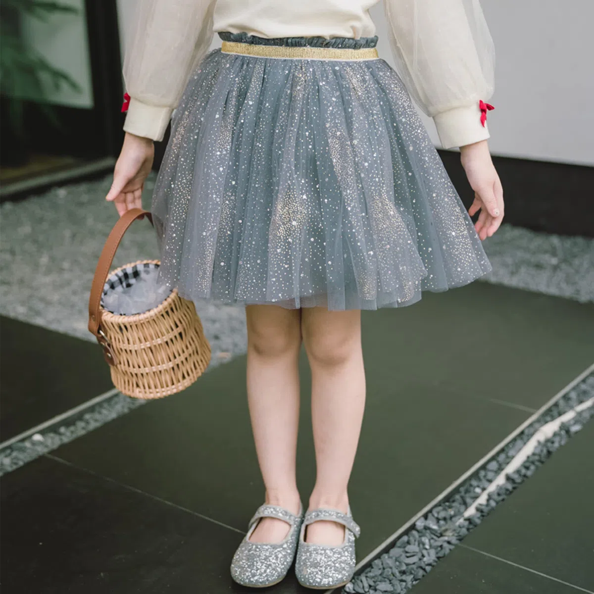 Bebè Bambine Ragazze Gonna tutù Gonna Principessa Paillettes Cielo Stellato Mini Gonna Gonna Tulle Gonna Balletto con Elastico in Vita Moda per 2-10 Anni