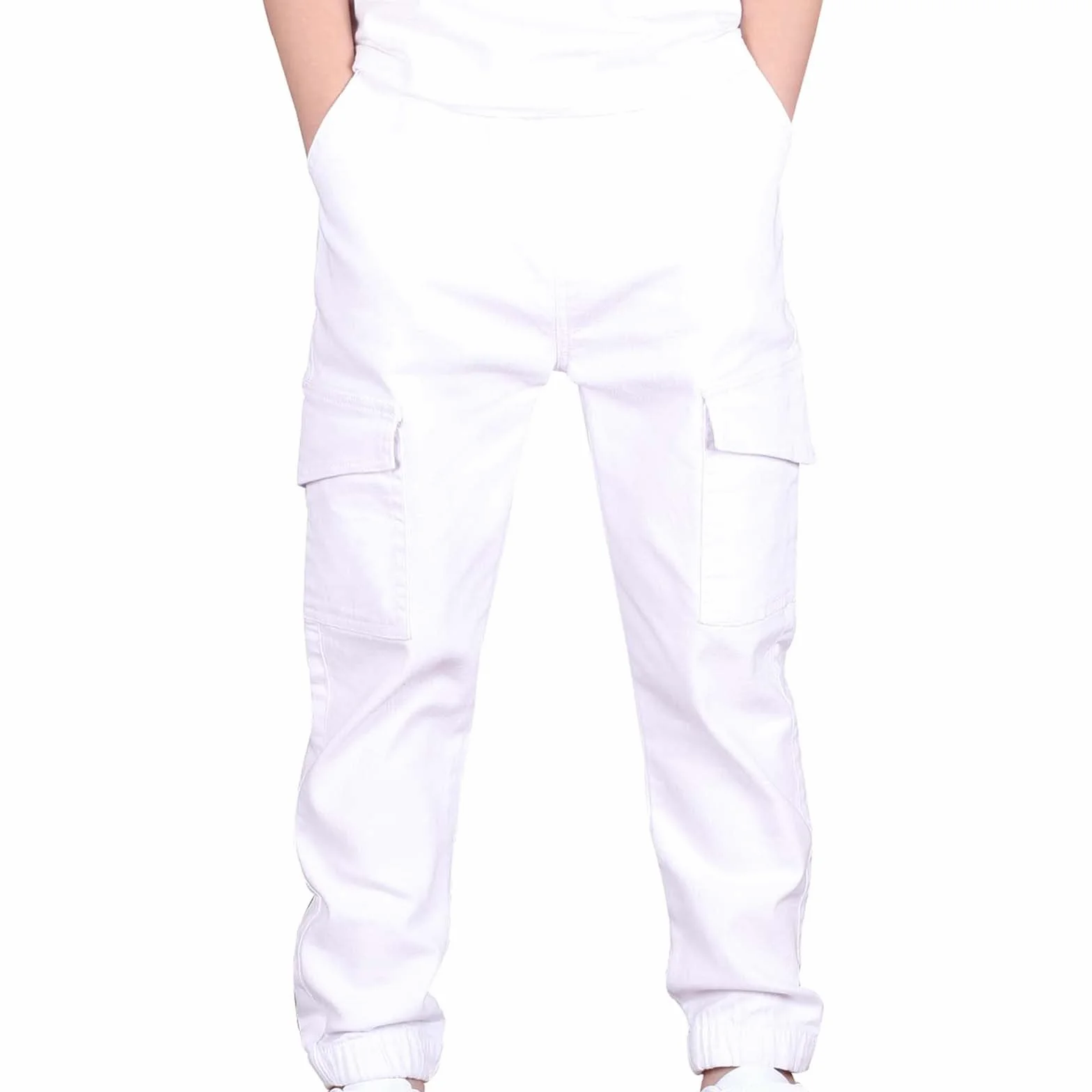 Generisch 2026 Novità Pantaloni per bambini Ragazzi Pantaloni cargo Stretch Elastico In Vita Twill Jogger