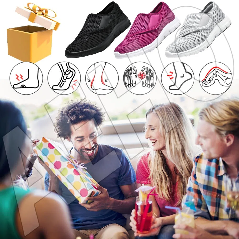AEHO Scarpe Senza Lacci Donna Confortevole Sneakers Casual all'Aperto Sneakers da Ginnastica Comode Memory Foam Estive Fitness Slip On Scarpa,Nero,37/235mm
