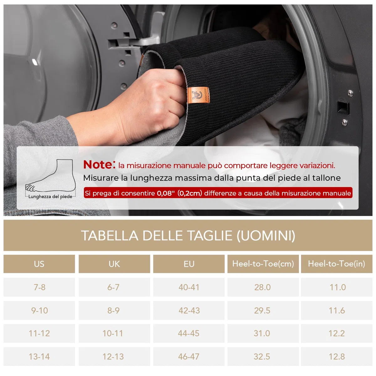 VeraCosy Pantofole Morbido Scuff Traspirante da Uomo Memory Foam Indoor Outdoor Pantofole