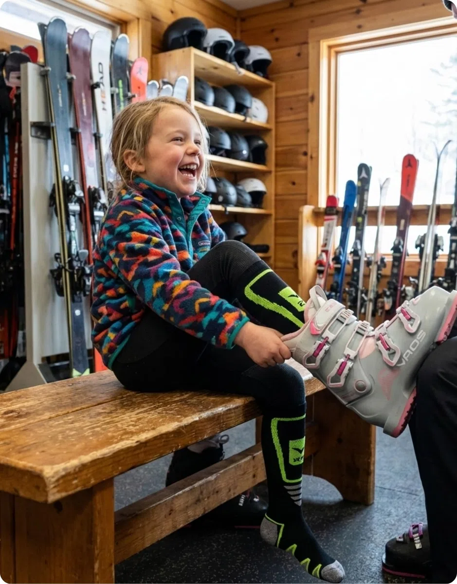 PRS Calze da Sci Uomo Termiche, Calze Bambino Ragazzo da Sci Termiche, Confortevoli, Ergonomiche, Termocotone, Calza da Montagna e Snowboard, 2 Paia Nero