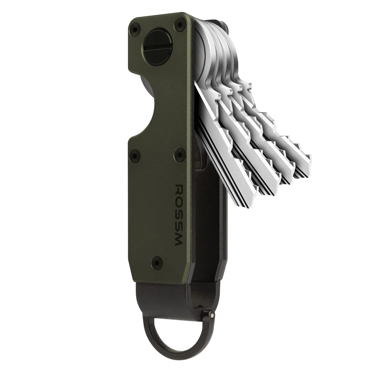 ROSSM Organizzatore di chiavi | Portachiavi compatto in metallo | Portachiavi innovativo minimalista | Portachiavi intelligente che protegge da 2 a 6 chiavi
