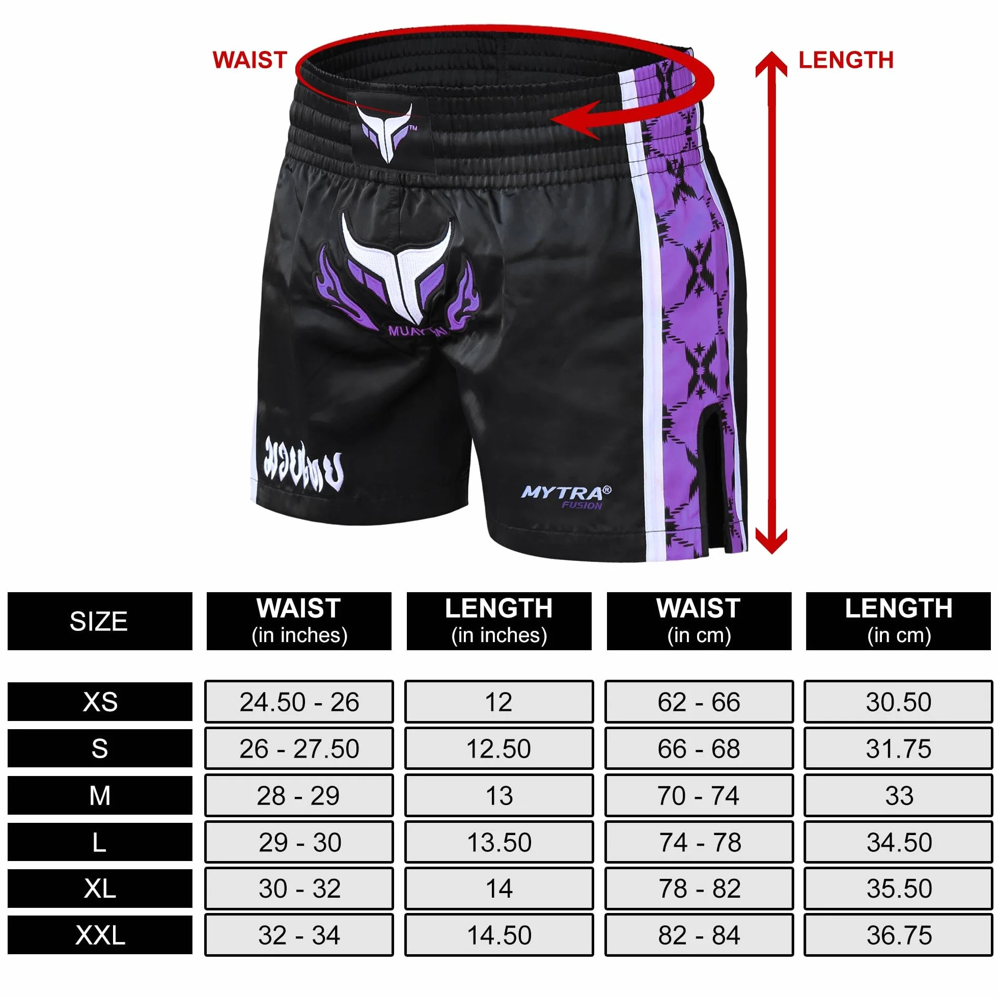 Mytra Fusion Pantaloncini Muay Thai da Donna – vestibilità Slim, Lunghezza Corta, Pantaloncini da Gabbia per Donna, MMA, Kickboxing, Allenamento, Lotta e Arti Marziali