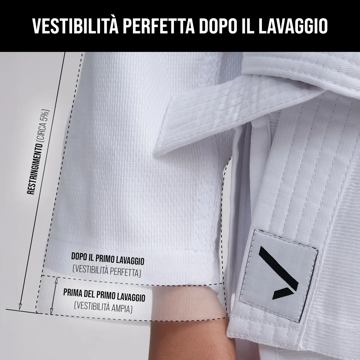 IPPONGEAR Tuta Judo Beginner 2 per Bambini con Cintura (Elastico in Vita e Coulisse sui Pantaloni, densità del Tessuto 190gr/m²) Bianco