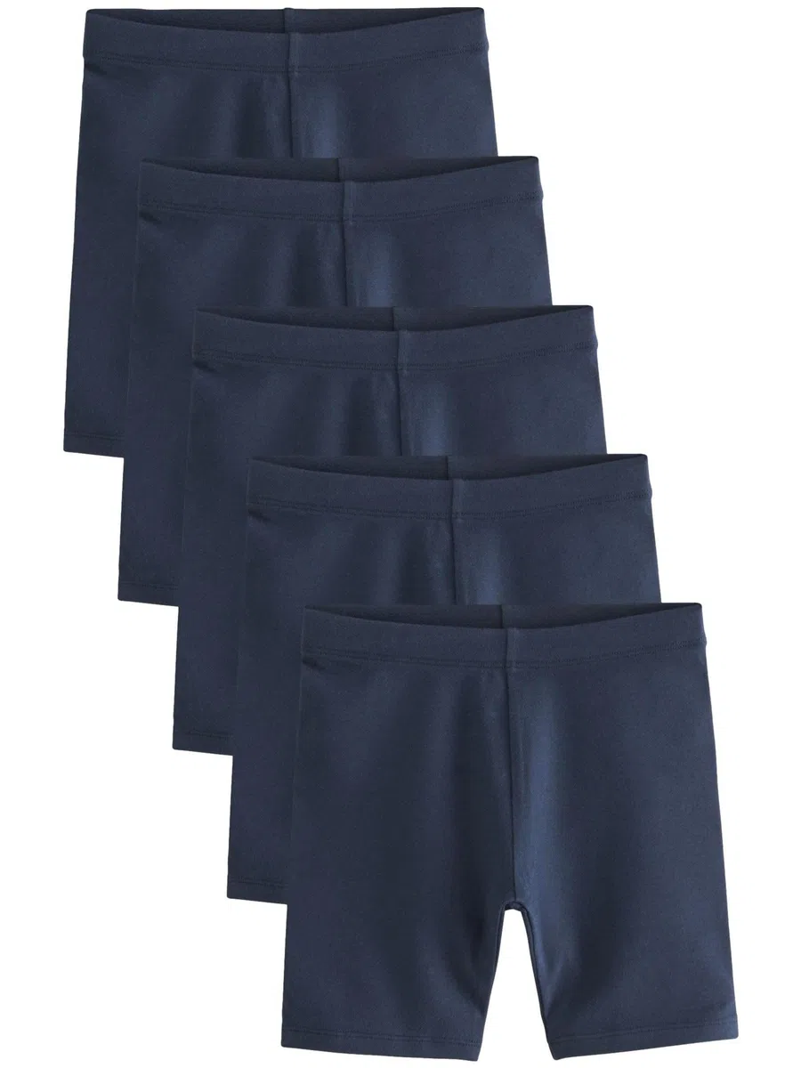 NEXT Ragazza Confezione da 5 Shorts Ciclista Elasticizzati in Misto Cotone più Lunghi