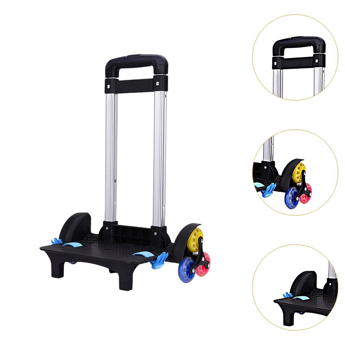 Zaino trolley, borsa da scuola, trolley con supporto versatile, carrello pieghevole a mano, carrello portabagagli con ruote per bambini, ragazzi,