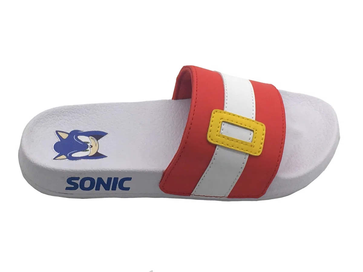 Sonic The Hedgehog Slider da piscina per ragazze o ragazzi, infradito, sandali da spiaggia per bambini, Blu, Taglia 28-37 EU