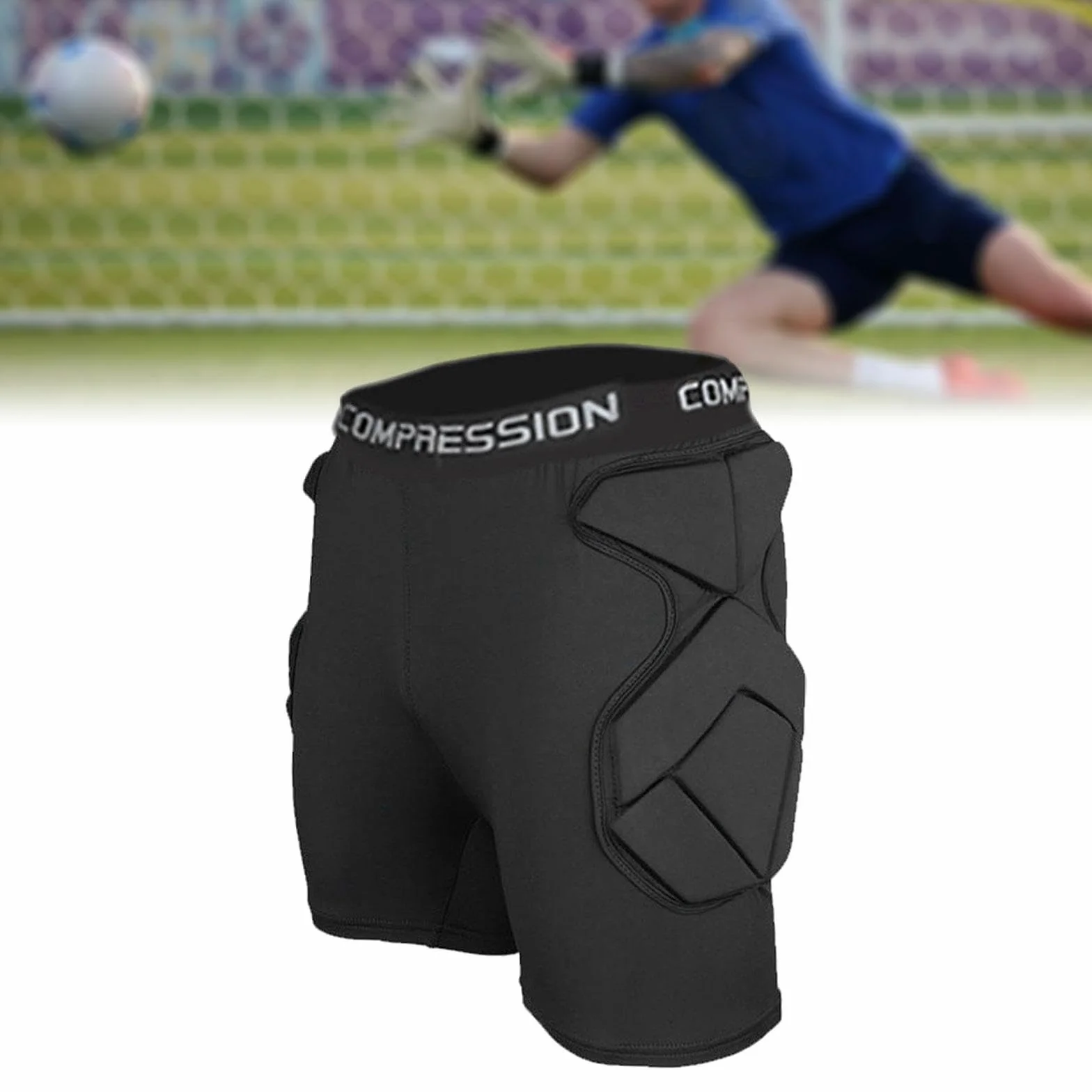 harayaa Pantaloncini da Portiere con Protezione per Fianchi, vestibilità Ergonomica, Pantaloni Corti, Protezione per Cosce, Protezione dagli Impatti per E